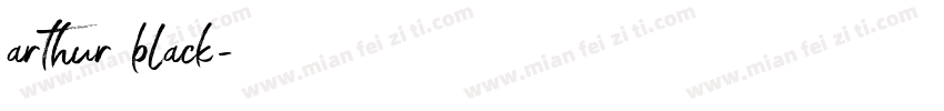 arthur black字体转换